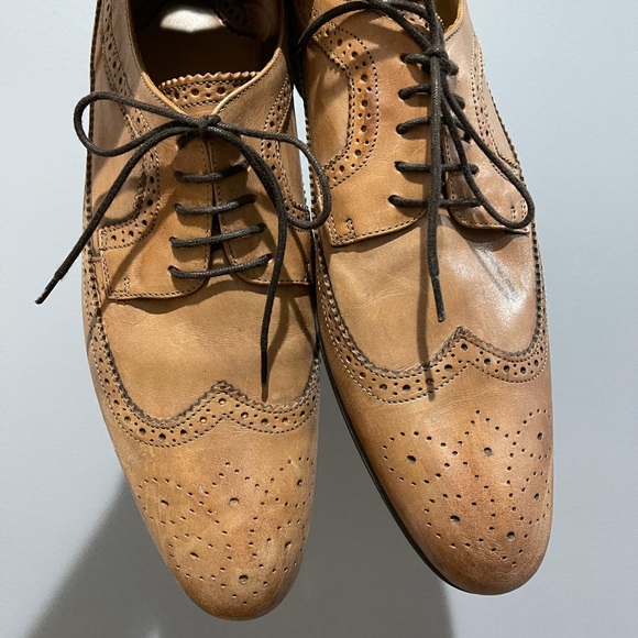 Zara Brogues Shoes. Tan color. Sz 44 - Picture 12 of 16
